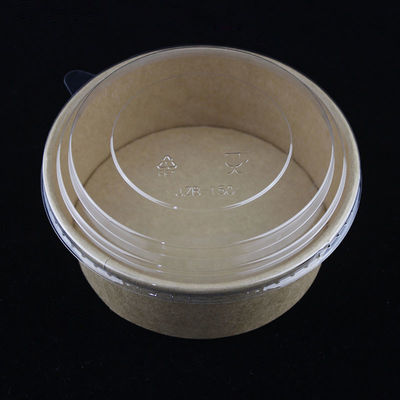Chất chứa thực phẩm Brown Kraft Paper Bowl, Single Wall 750ml Kraft Salad Bowl