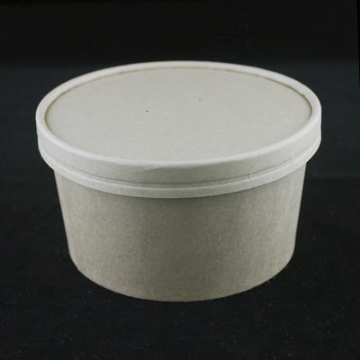 Biếng salad giấy thân thiện với môi trường với nắp 1000ml Thùng chứa thực phẩm Kraft