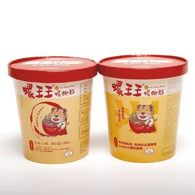 Eco Friendly Ramen Paper Bowl, 1000ml Instant Noodle Bowl đóng gói với nắp