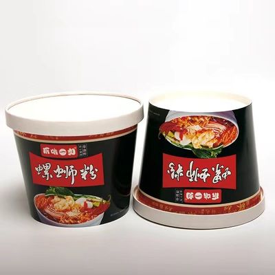 Custom in Nudle giấy cốc 32oz dùng một lần đóng gói thực phẩm bát với nắp