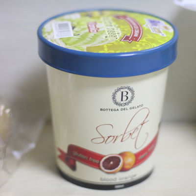 Eco Friendly Ice Cream Paper Cup With Lid 16oz 475ml Thùng sữa chua đông lạnh