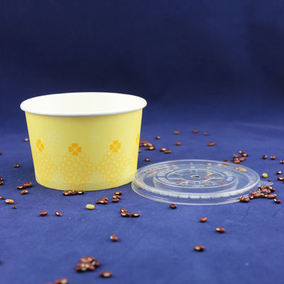 Một lần phục vụ đồ ăn uống Ice Cream Tubs, Yogurt Paper Cups With Plastic Dome Lids