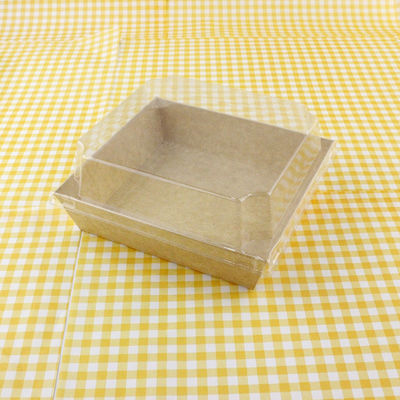 Hộp đóng gói bánh mỳ dùng một lần sử dụng compostable 2 lớp Brown Kraft