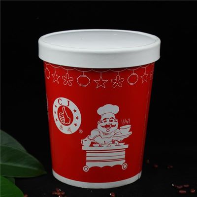 Cốc súp dùng một lần 12oz với nắp