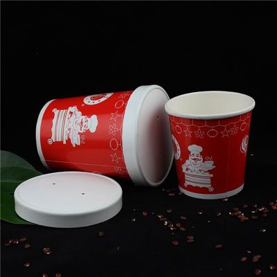 Cốc súp dùng một lần 12oz với nắp
