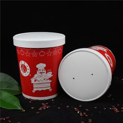 Cốc súp dùng một lần 12oz với nắp