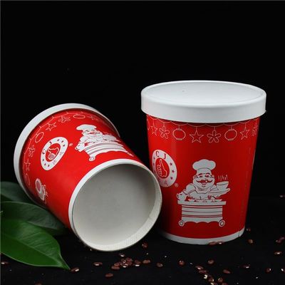 Cốc súp dùng một lần 12oz với nắp