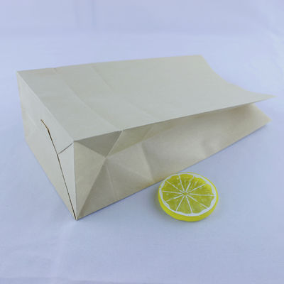 Bao bì giấy kraft tái chế phân hủy sinh học đáy phẳng với tay cầm xoắn