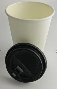 Đồ uống Ripple Cup giấy với nắp tường đơn 8oz tái chế phân hủy