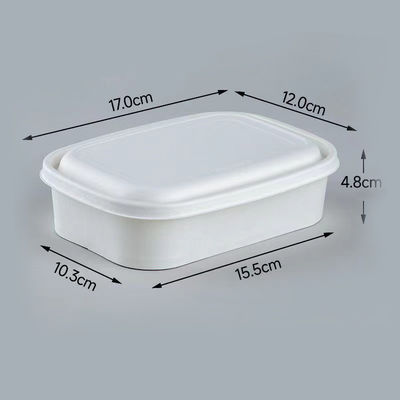 Chén giấy hình vuông dùng một lần, 500ml Chén giấy Kraft có nắp