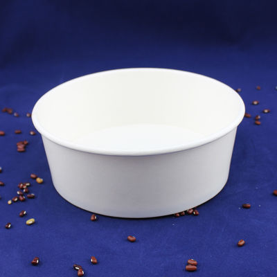 bát salad giấy thủ công dùng một lần với cốc giấy in và nắp thú cưng