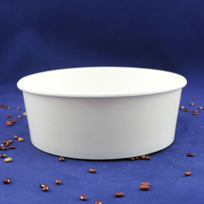 bát salad giấy thủ công dùng một lần với cốc giấy in và nắp thú cưng