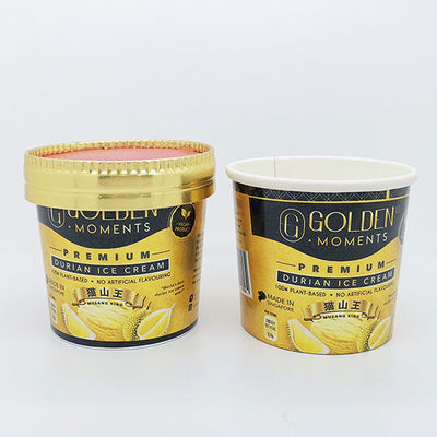Bao bì giấy sữa chua đậm bằng giấy đóng gói bằng nắp giấy