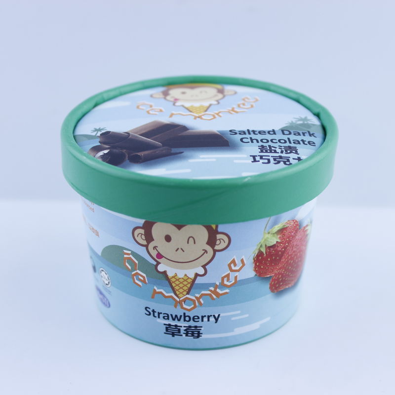 Yogurt Paper Ice Cream Bowl With Lid, Eco Friendly 5oz 150ml Ice Cream Cup (Món kem từ giấy sữa chua)