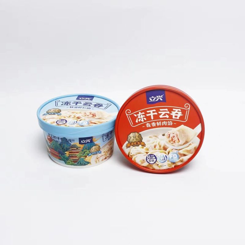 Một lần sử dụng Paper Bowl lyophilized wonton với nắp giấy xô mì ngay lập tức đồ ăn mang đi đóng gói đồ uống nóng cốc