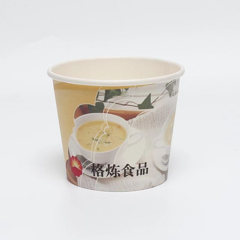 Ưu tiên dùng một lần chén giấy tròn đậm lấy giấy súp cốc và nắp bao bì thực phẩm bán buôn
